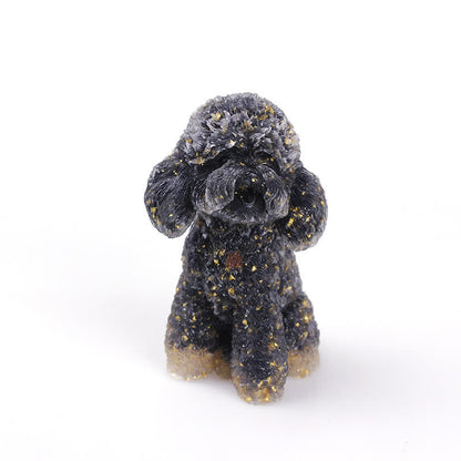 Sparkling Crystal Dog Gemstone Figurine Ornament