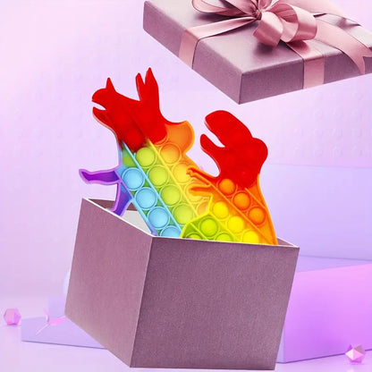 Colorful Dino Fidget Toy for Kids Stress Relief