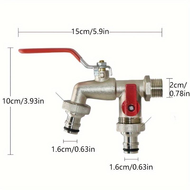 Heavy Duty 2-Handle Outdoor Faucet with Dual Outlets