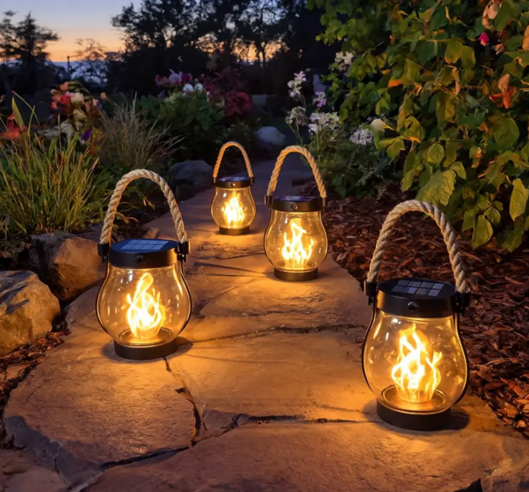 Warm Ambient Solar Flame Lamp