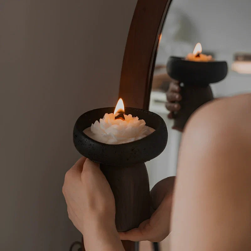 Warm Glow Metal Candle Stand