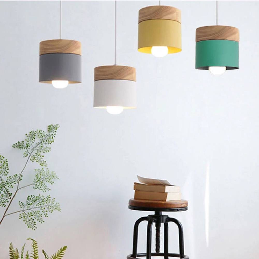 Stylish Wood Drop Ceiling Light - Fesara