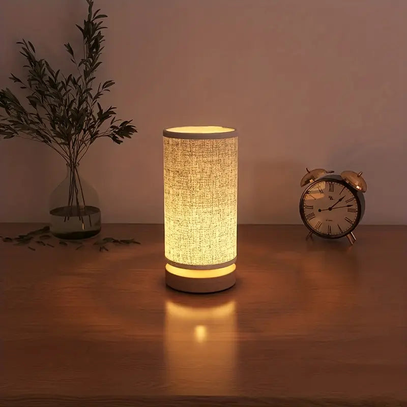 Classic Wooden Table Lamp with Cozy Glow - Fesara