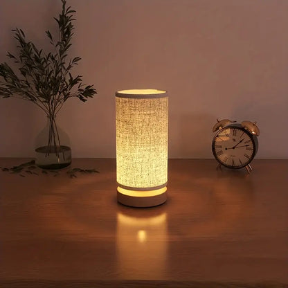 Classic Wooden Table Lamp with Cozy Glow - Fesara