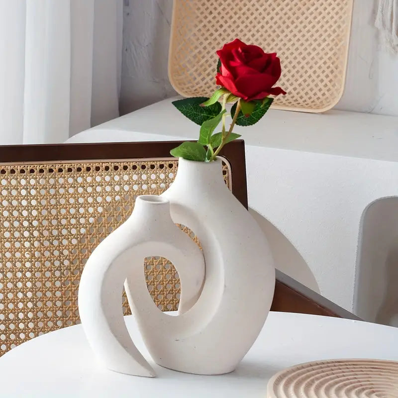 Simple White Ceramic Vase