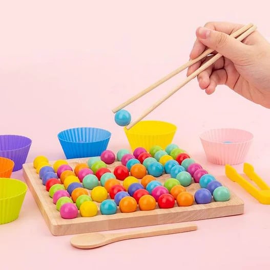 Natural Wood Bead Board Game