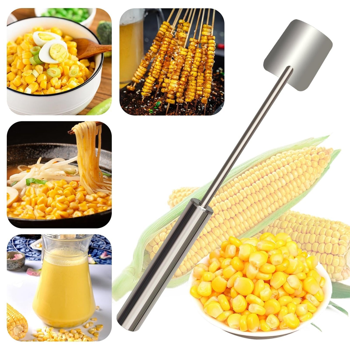 Easy Grip Stainless Steel Corn Stripper Tool - Fesara