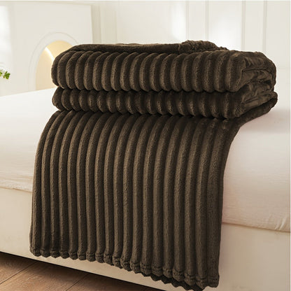 Cozy Ribbed Throw Blanket
