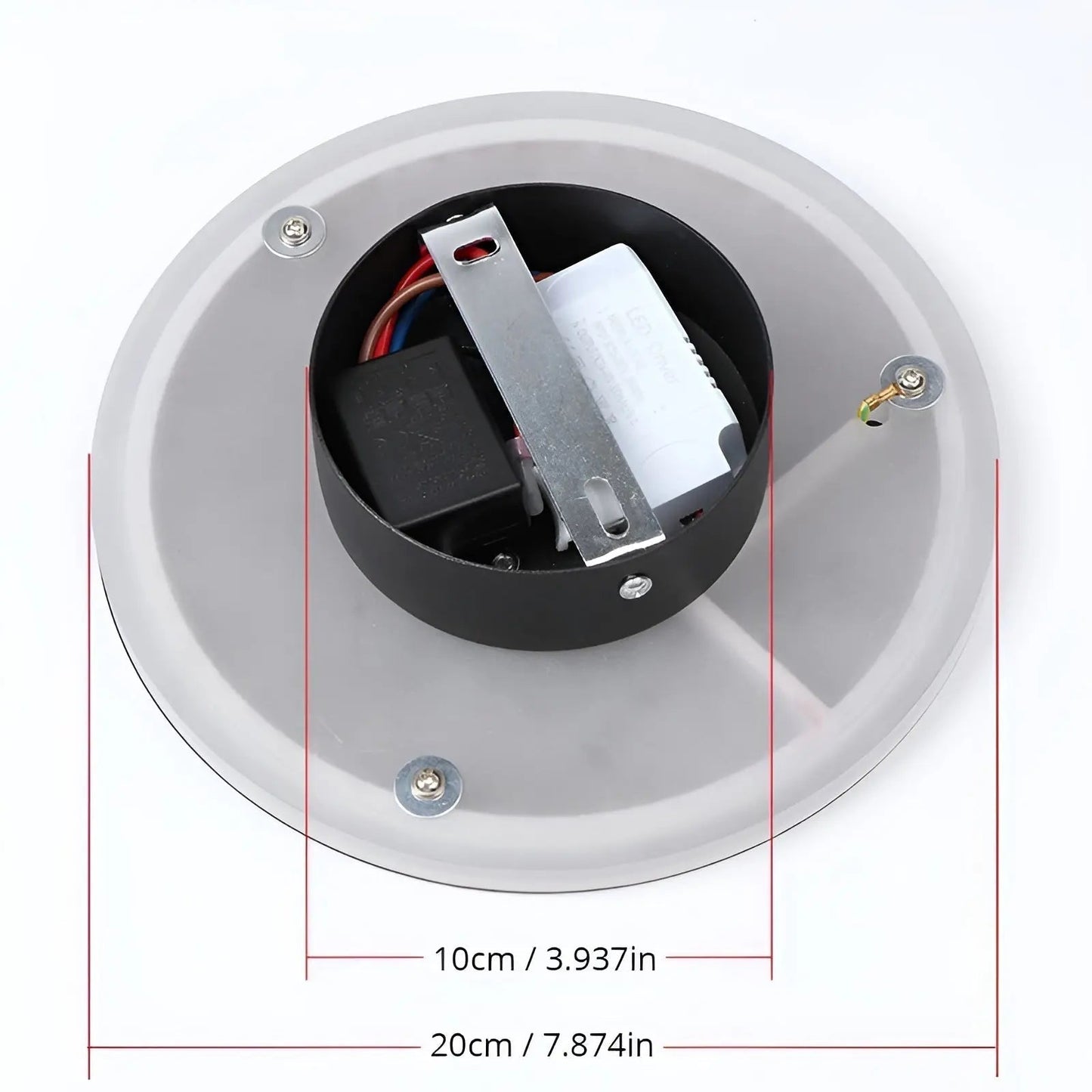 Modern LED Wall Light with Glass and Sensor Switch