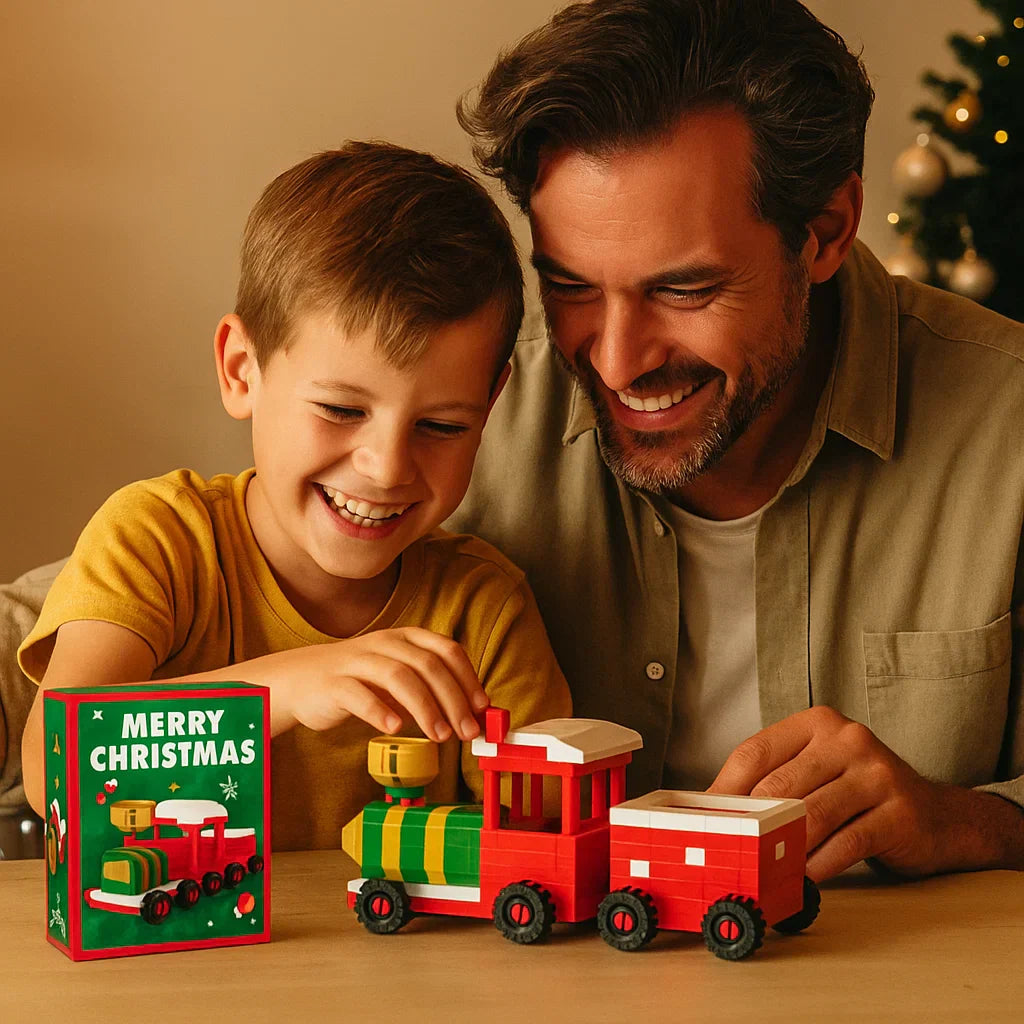 Colorful Christmas Figurine Building Blocks Set