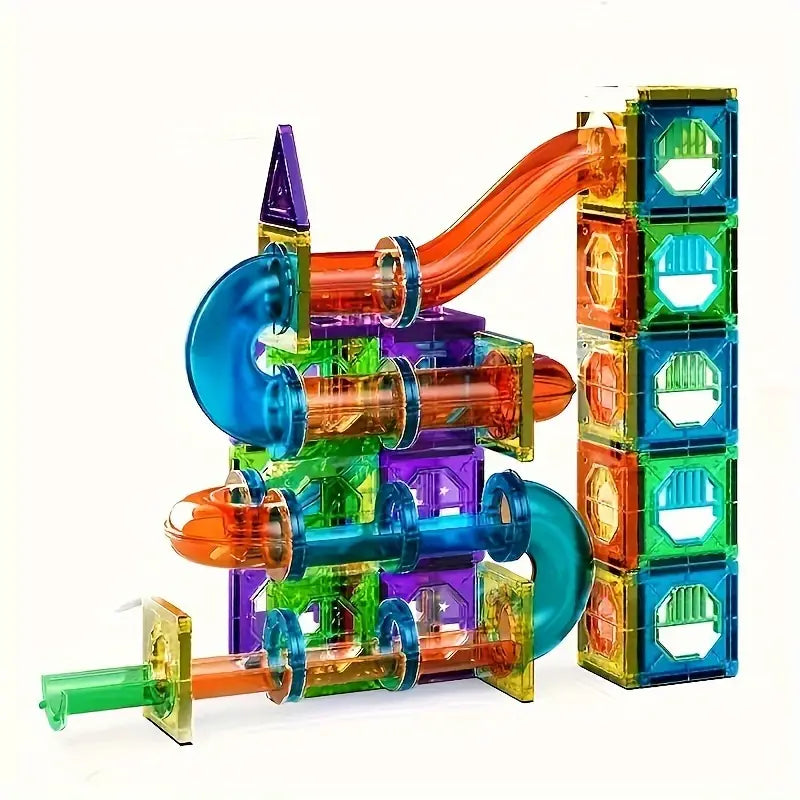 Magnetic Building Blocks Set - 69 Piece Fun Construction Toy - Fesara