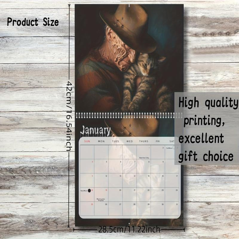 Spooky Kitty Monthly Wall Calendar