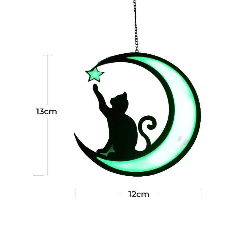 Cute Moon Cat Acrylic Pendant Necklace