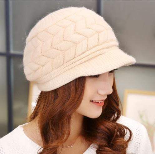 Warm Rabbit Knit Winter Beanie Hats