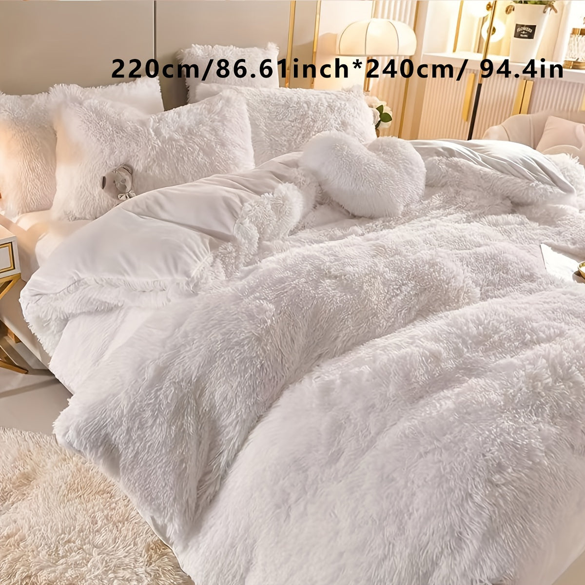 Soft Plush Velvet Duvet Cover Set for Cozy Bedding
