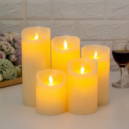 Warm LED Flameless Candles with Realistic Wax Effect