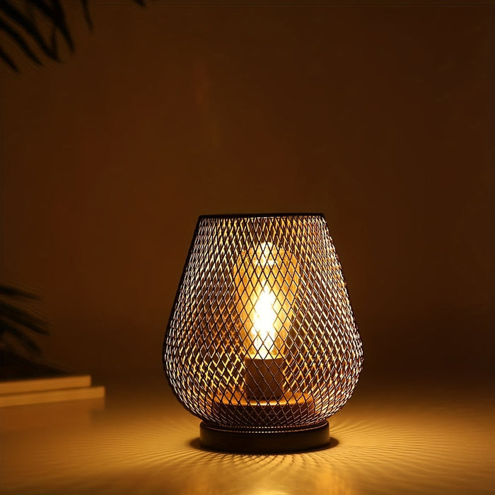 Rustic Metal Table Lamp Set - Modern Warm Lighting