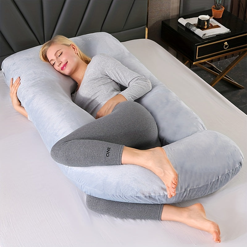 Comfortable J-Shaped Pregnancy Pillow