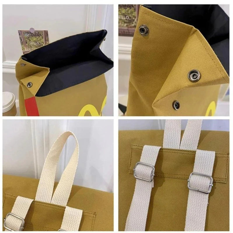 Fun Geometric Pattern School Backpack