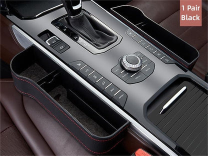 Premium Leather Auto Seat Storage Organizer