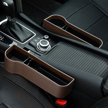 Premium Leather Auto Seat Storage Organizer