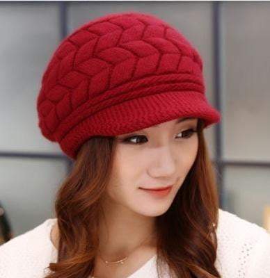 Warm Rabbit Knit Winter Beanie Hats