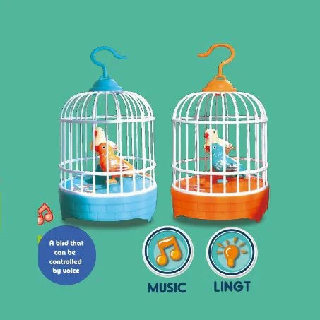 Fun Interactive Bird Cage with Lights and Sounds