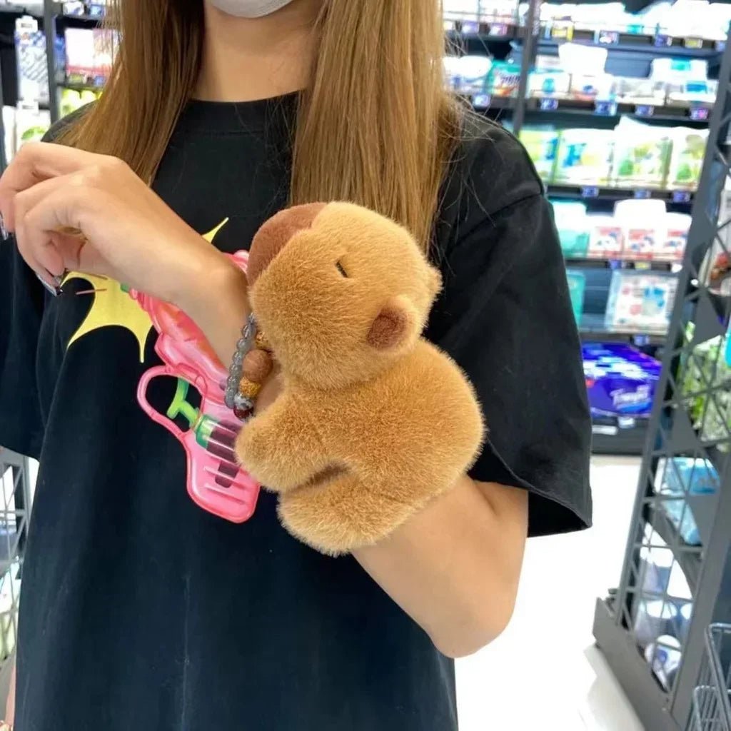 Fun Plush Capybara Squeaky Keychain Toy