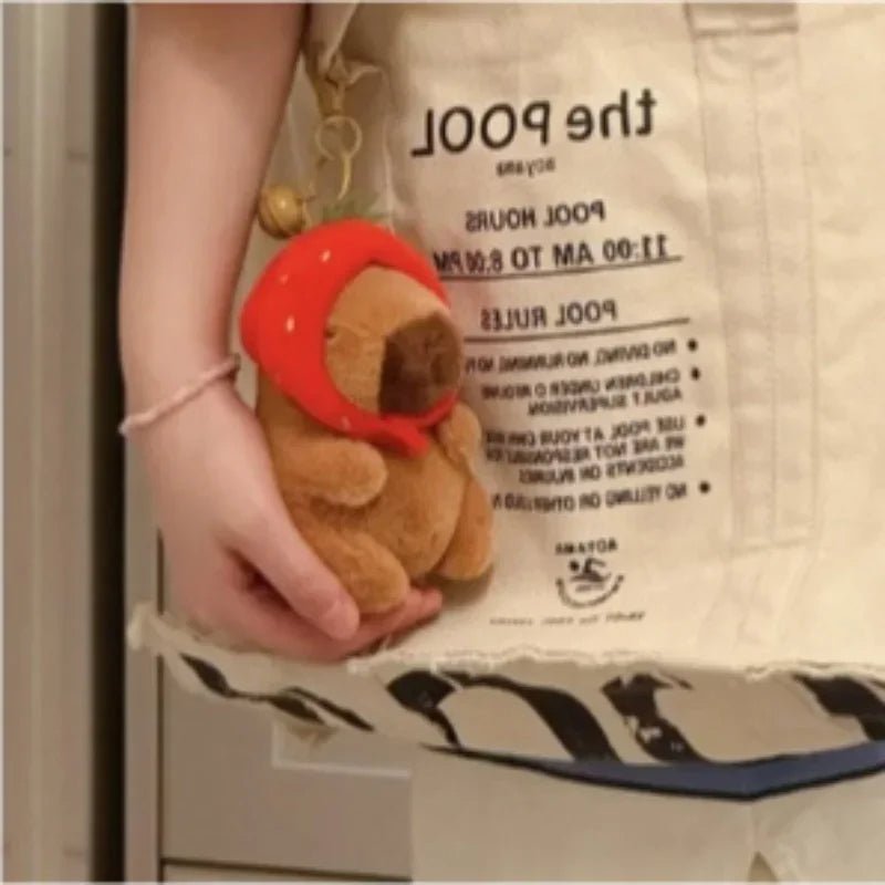 Fun Plush Capybara Squeaky Keychain Toy