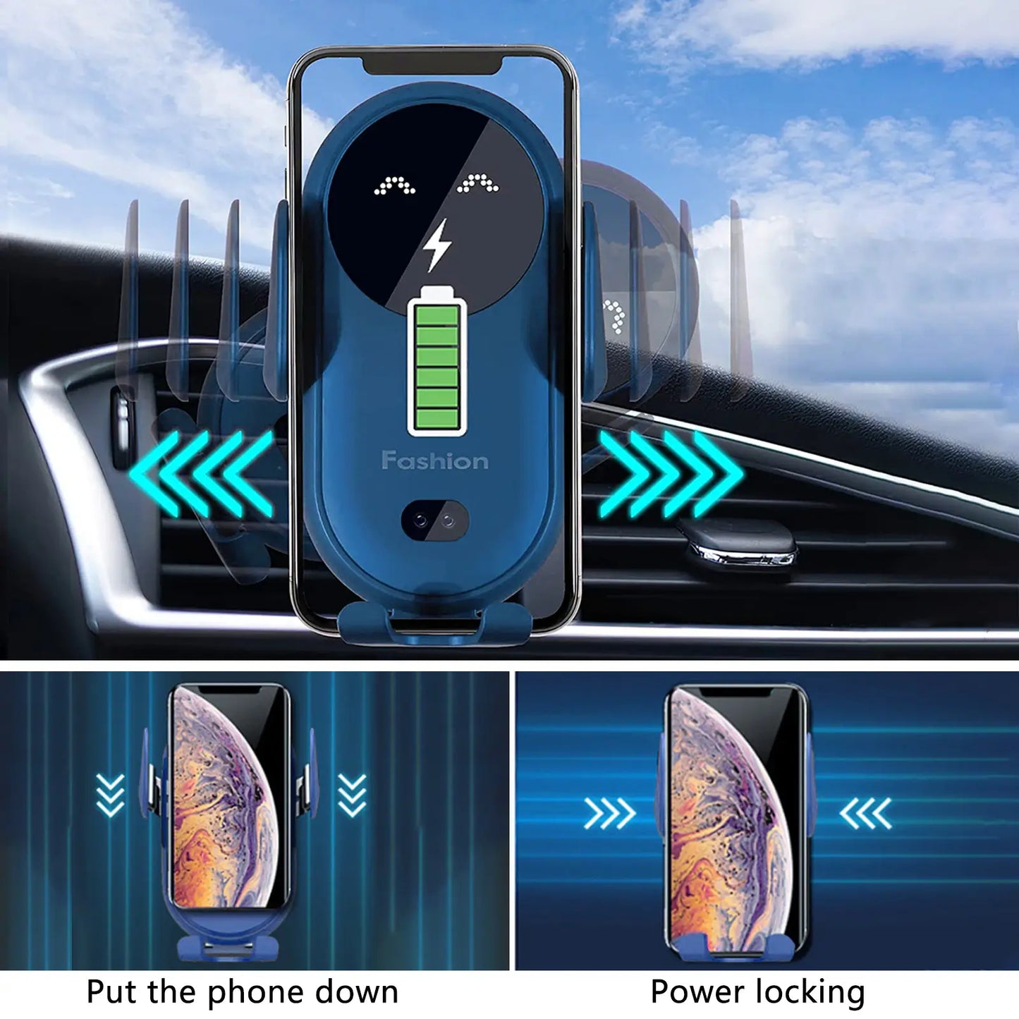 Quick Wireless Car Phone Mount Charger