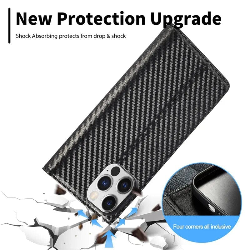 Premium Phone Case with Card Slot and Magnetic Closure
