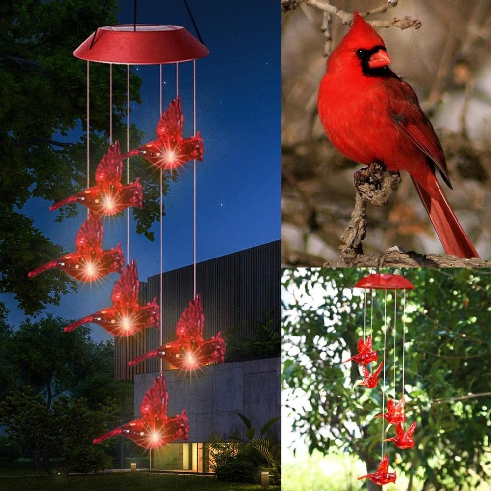 Colorful Solar Powered Wind Chime Lamp - Fesara