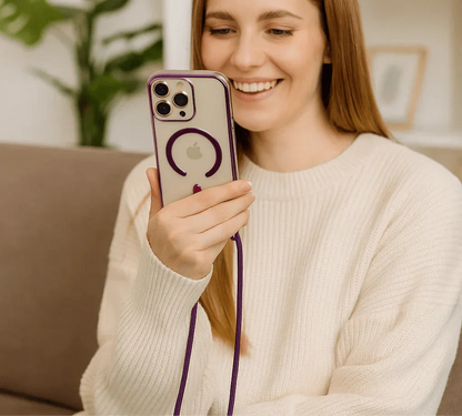 Detachable Phone Neck Strap with Clear Phone Case - Fesara