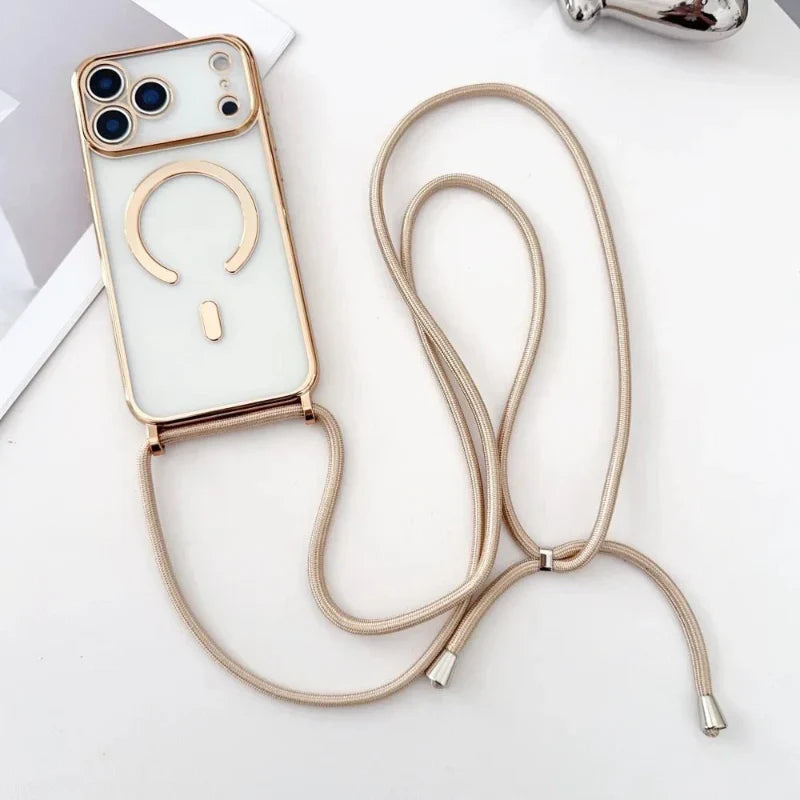 Detachable Phone Neck Strap with Clear Phone Case