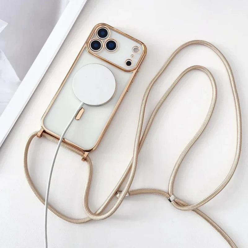 Detachable Phone Neck Strap with Clear Phone Case