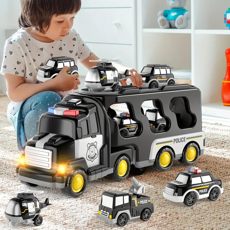 Fun Kids Police Truck Toy with Lights and Sounds