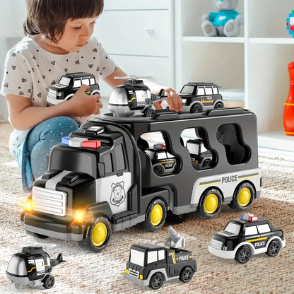 Fun Kids Police Truck Toy with Lights and Sounds
