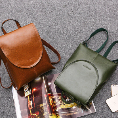Fashionable Women's Leather Backpack with Spacious Compartments