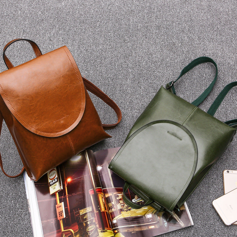 Fesara Classic Leather Backpack for Women - Chic Everyday Bag