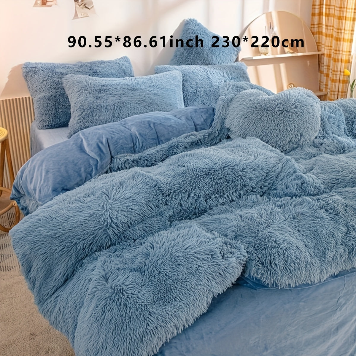 Soft Plush Velvet Duvet Cover Set for Cozy Bedding