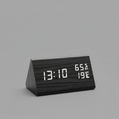 Compact Digital LED Clock with Temperature Display - Fesara