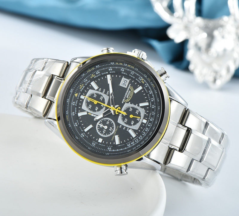 Precision Pilot Watch with Global Time and Radio Sync