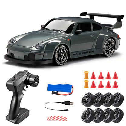 Fast Rechargeable 4WD RC Drift Car with LED Lights