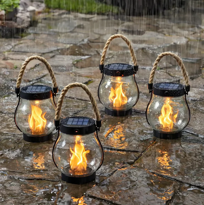 Warm Ambient Solar Flame Lamp - Fesara