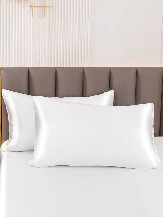 Soft Mulberry Silk Pillowcase Set with Hidden Zipper - Fesara
