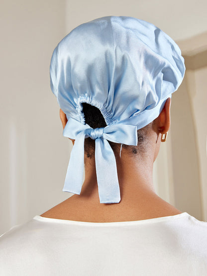 Soft Satin Sleep Bonnet with Tie
