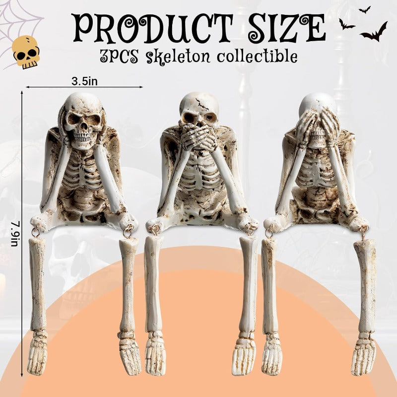 Spooky Resin Skull Decor Figurines
