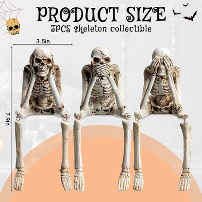 Spooky Resin Skull Decor Figurines