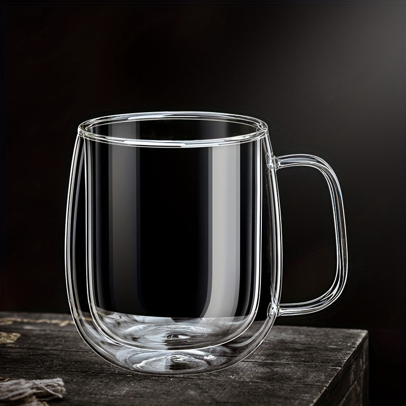Insulated Double Wall Glass Mug - Clear Borosilicate Coffee Cup