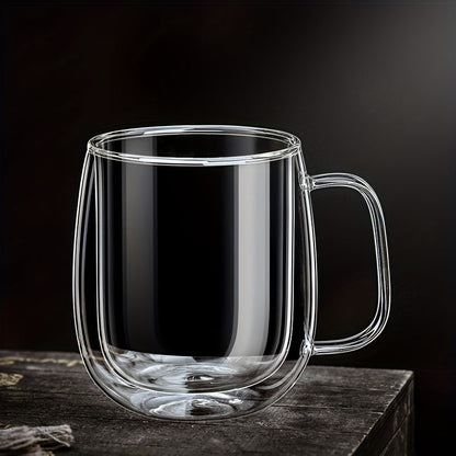 Insulated Double Wall Glass Mug - Clear Borosilicate Coffee Cup